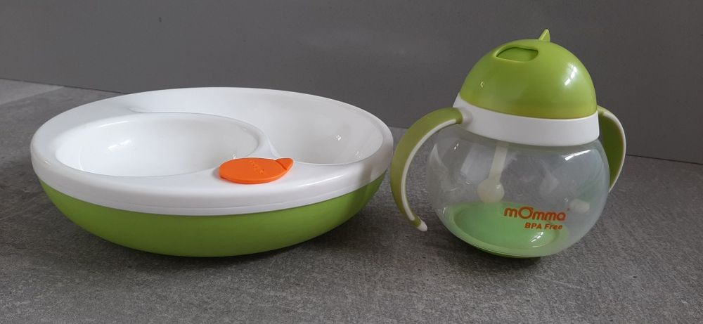 Momma miska talerz z komora wodna i kubek niekapek