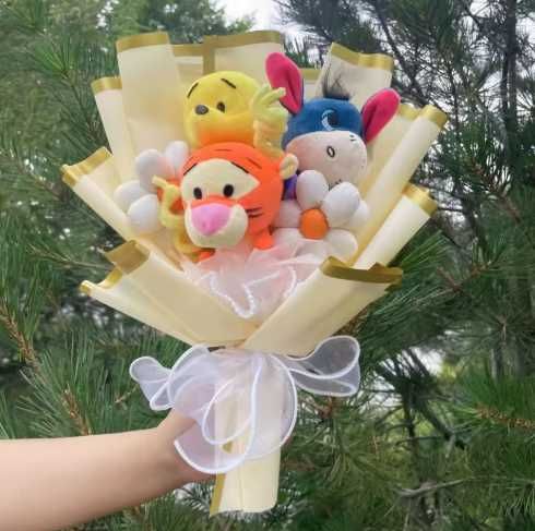 Bouquet de flores artificiais do urso poh/ da disney NOVO ENVIO GRÁTIS