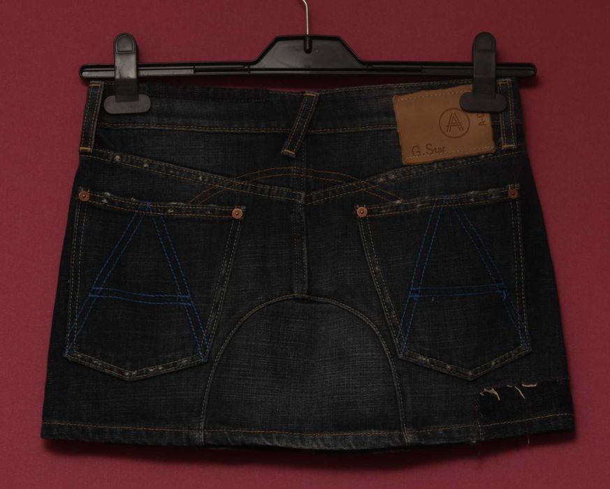G-star raw рр xs 27 юбка из хлопка авторского кроя