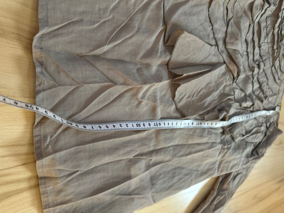 Sisley bawełniana bluzka elegancka prześwitująca