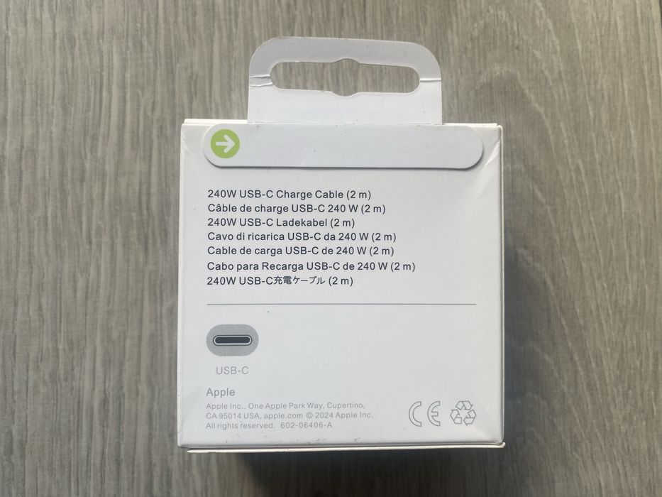 Oryginalny Kabel USB-C / USB-C Apple iPhone w oplocie / tkany 240W 2m  Okazja
