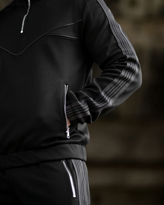 спортивний костюм чорний на флісі чоловічий/костюм мужской