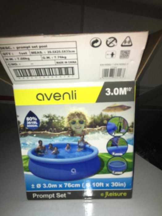 Piscina de 3 metros usada 2 semanas COMO NOVA IMPECAVEL