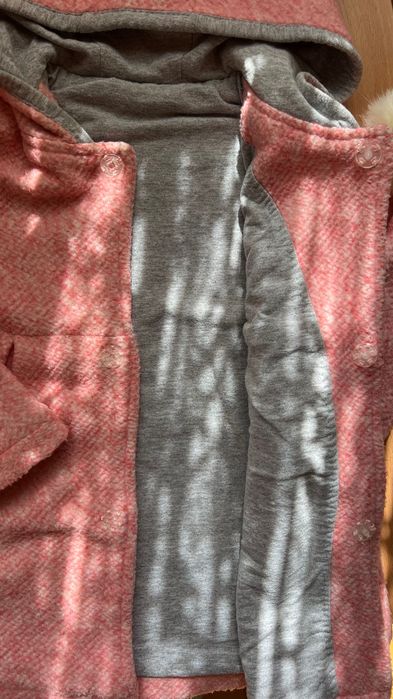 Пальто кардиган 92-104 розмір 2-3 роки зайчик рожеве для дівчинки