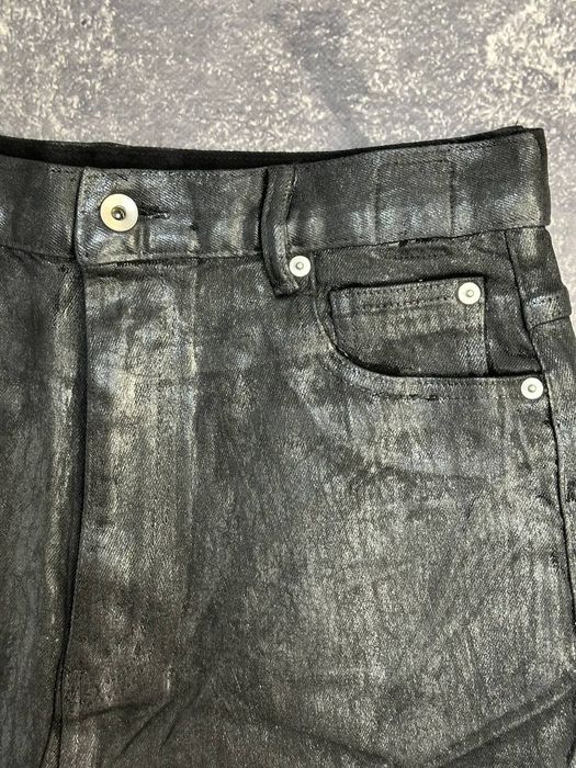 Rick Owens flared waxed jeans клеш кльош