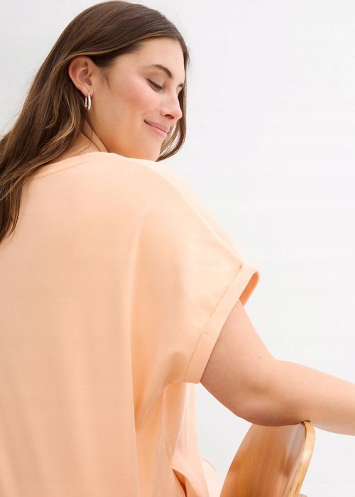 B.P.C prosta łososiowa sukienka bawełniana 48/50.