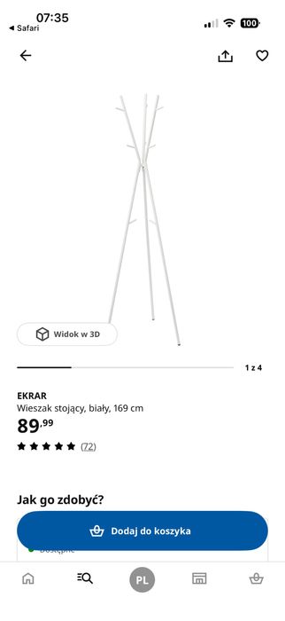 Wieszak Ikea Ekrar