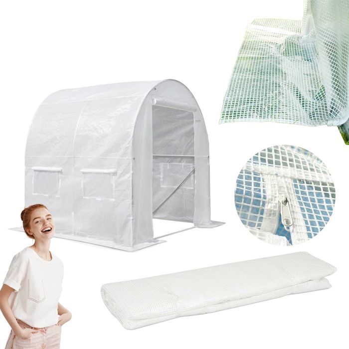Biała Folia Na Tunel Ogrodowy 2x2 m WZROST roślin pod pełną kontrolą