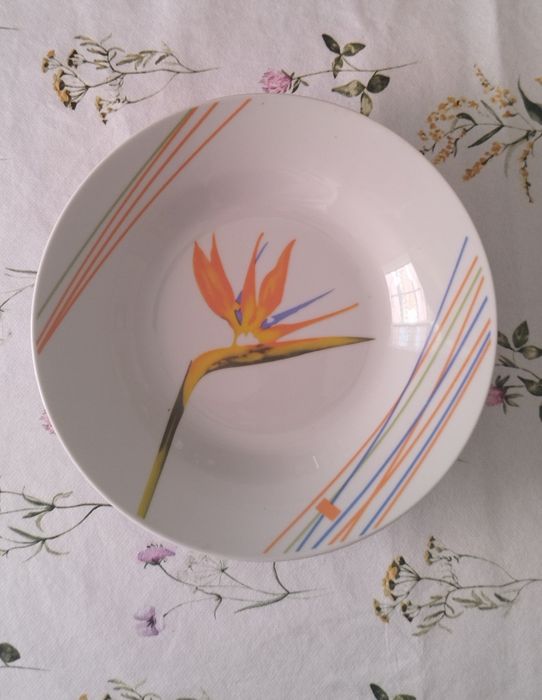 Conjunto de pratos 18 pratos florais