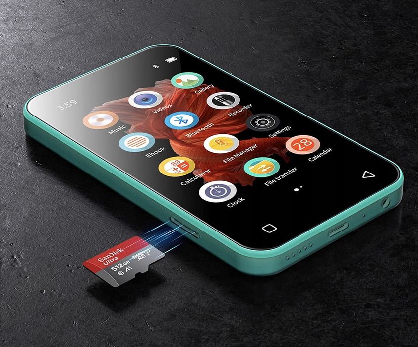 MP3 Odtwarzacz Muzyki MP4 Przenośne Radio Dyktafon WiFi Bluetooth Menu PL