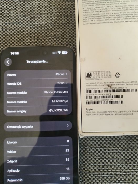 Spzedam Iphone 15 Pro Max