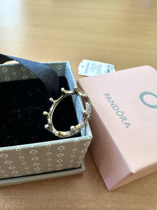 Каблучка Pandora з покриттям золота 18K