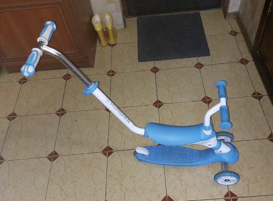 Самокат дитячий Humbaka Fun триколісний Синій