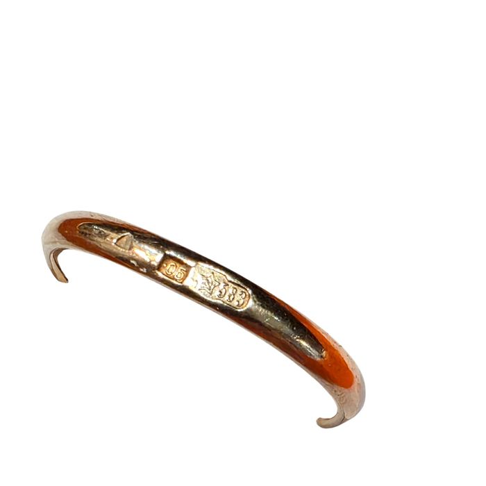 Złoty radziecki pierścionek z rubinkiem