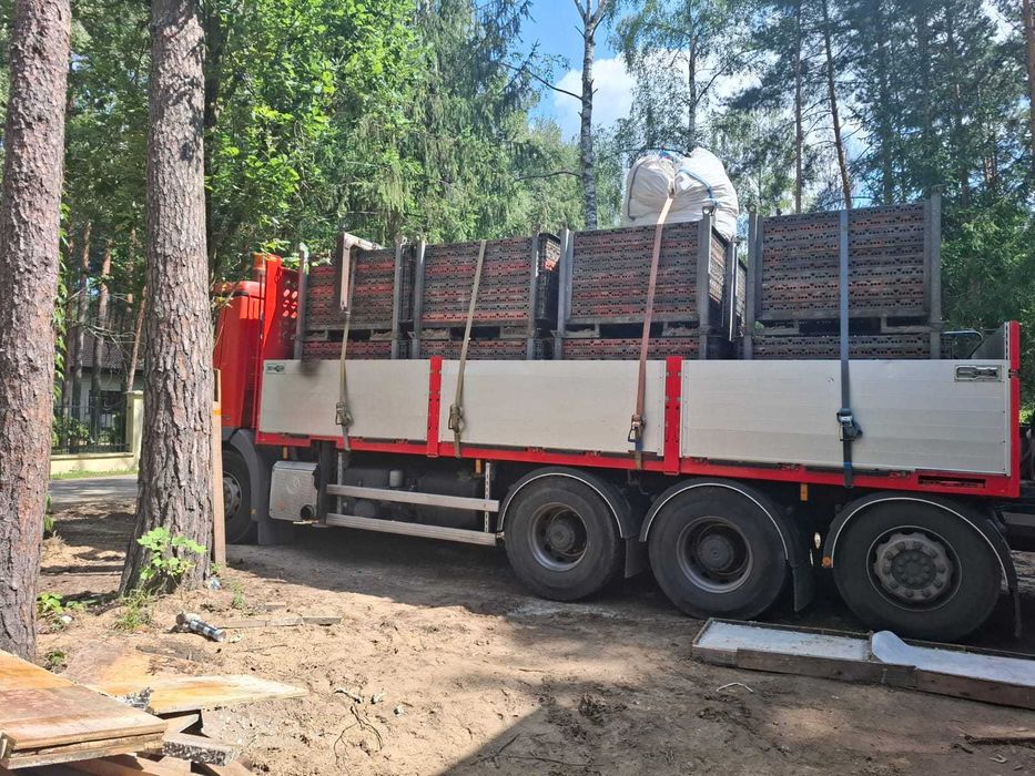 Transport HDS kontenery żwir rozładunki wywrotki koparki usługi HDS