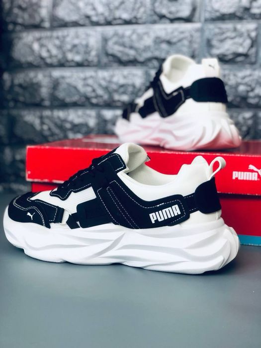 Летние кросовки пума  / Молодежные кожаные красовки пума / puma новая колекция на лето пума / обьемные красавки подросток мужские