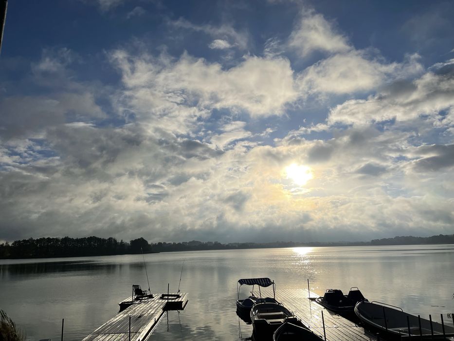 Dom letniskowy, Warmia i Mazury, Kłębowo, łódka, rower wodny, pomost