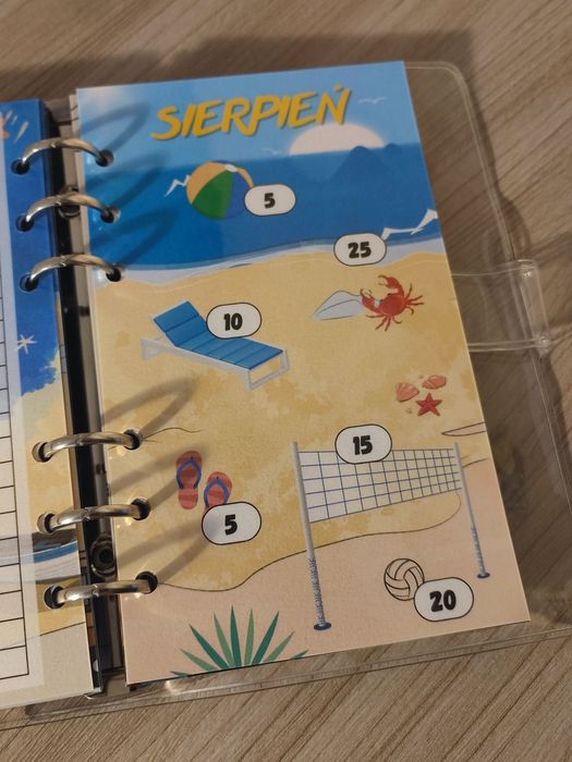 Wyzwanie 12 miesięcy wpinane do segregatora