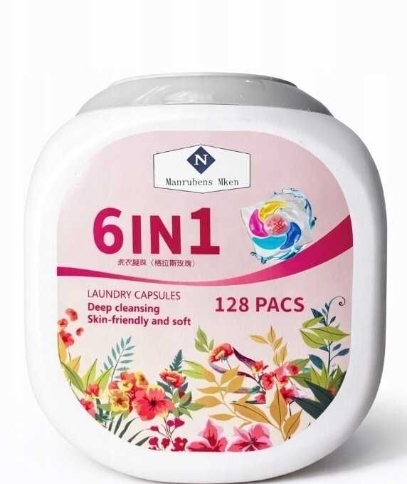 Kapsułki do prania 6w1 – 128 szt