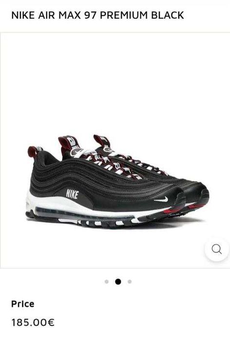 Оригінал. 27,5 см. кросівки nike air max 97 premium black