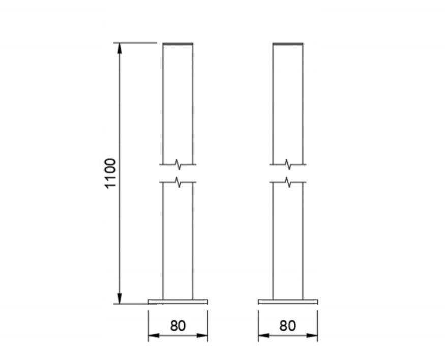 Słupki Balustradowe Systemowe Proste i Naboczne