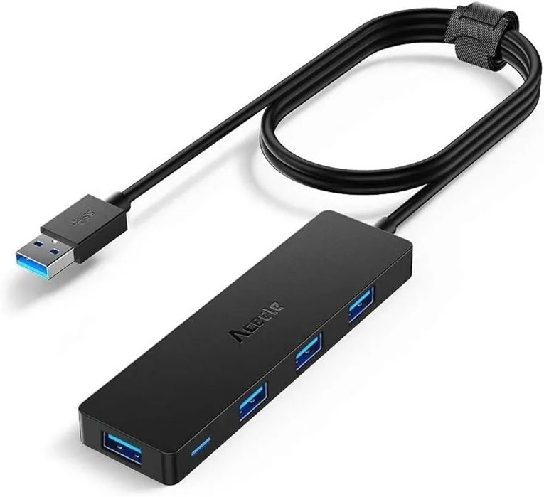 Aceele Hub USB 3.0 z przedłużonym kablem o długości 120 cm O222