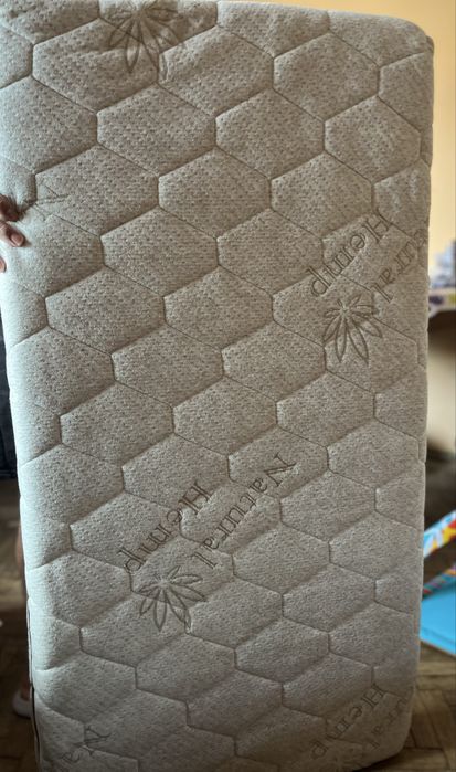 Детская кровать-манеж Skiddou Lunar 2в1 + конопляный матрас Natural Hemp