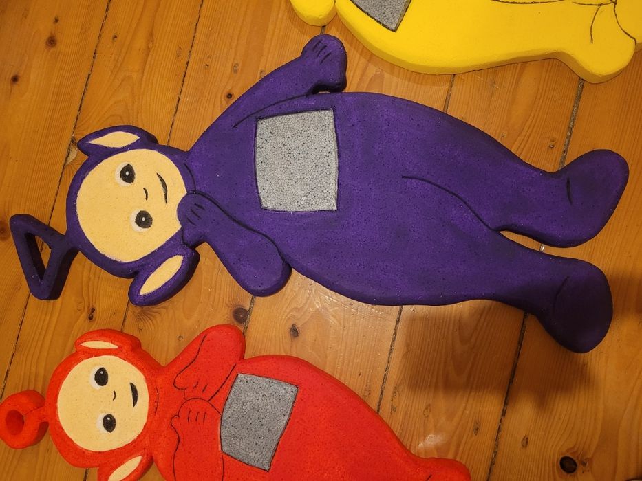 Dekoracja ze styropianu teletubisie