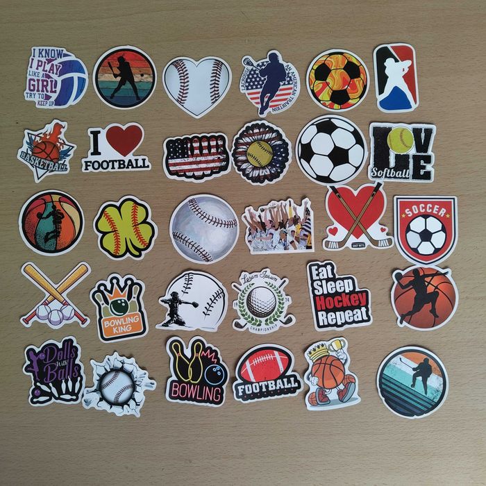 100 Autocolantes Stickers Desportos Variados Tenis Basket etc