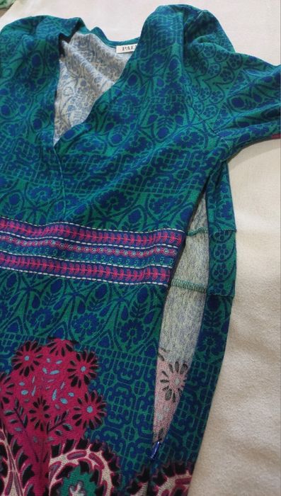 Vestido Étnico Estampado Verde, M/L