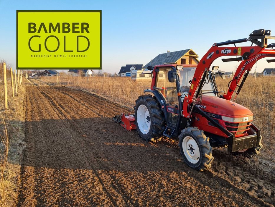 Zakładanie trawnika ogrodów glebogryzarka separacyjna czarnoziem.