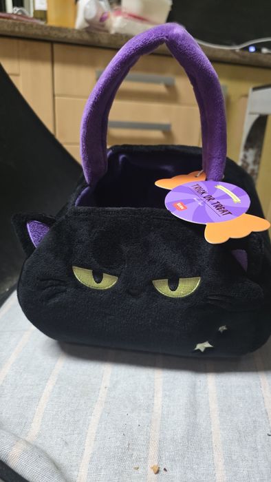 Cesta halloween legami gato preto