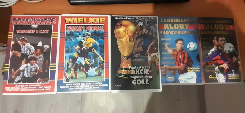 kasety video VHS, piłka nożna