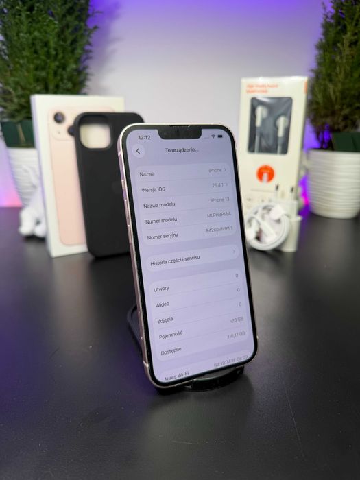 Smartfon Apple Iphone 13 | 128gb |100% bateria|Rozowy