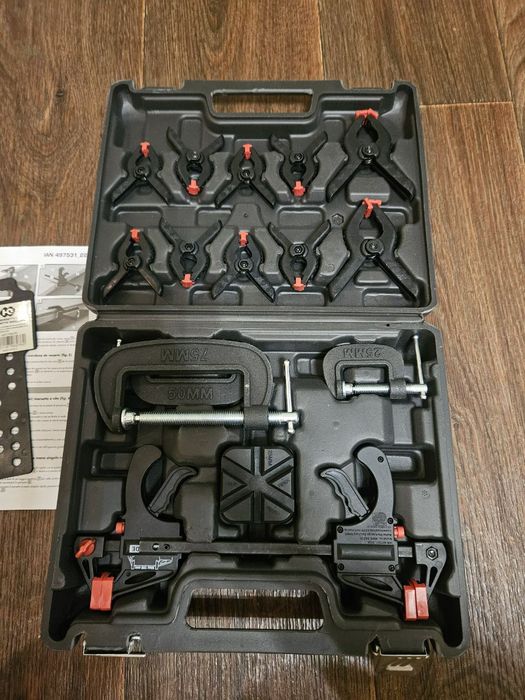 Продам набор быстросъемных струбцин и зажимов Parkside (16 предметов)