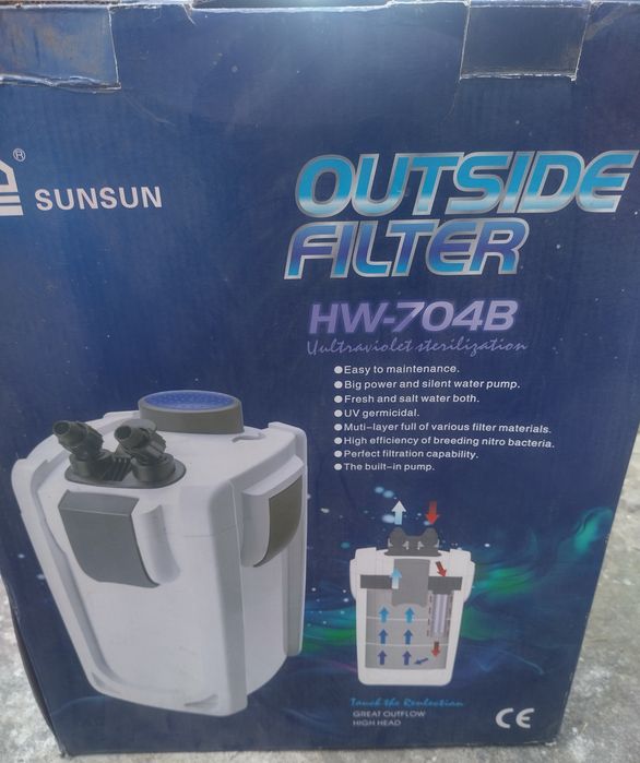 SunSun HW-704B фильтр для аквариумов до 700 л, с УФ-лампой на 9 Вт