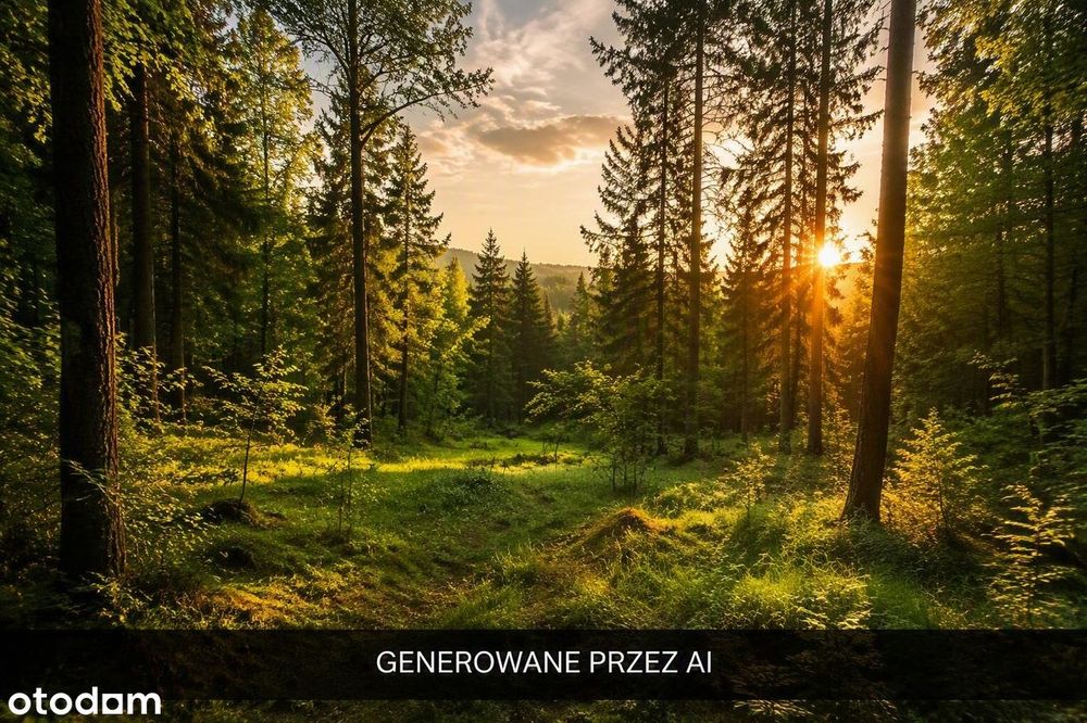 Działka budowlana blisko lasu i jeziora z gotowym projektem
