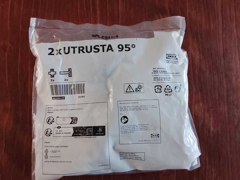 Zawias puszkowy Utrusta Ikea 35 mm 95 stopni 2 szt