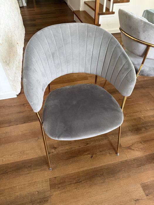 6 krzeseł welurowych