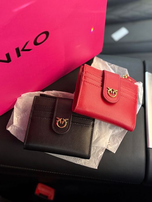 Гаманець Pinko кошелек чорний червоний