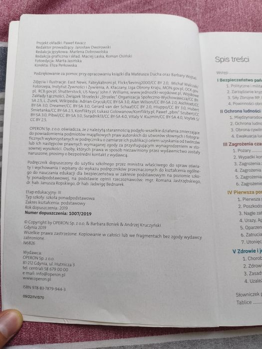 Podręcznik Edukacja dla bezpieczeństwa Operon