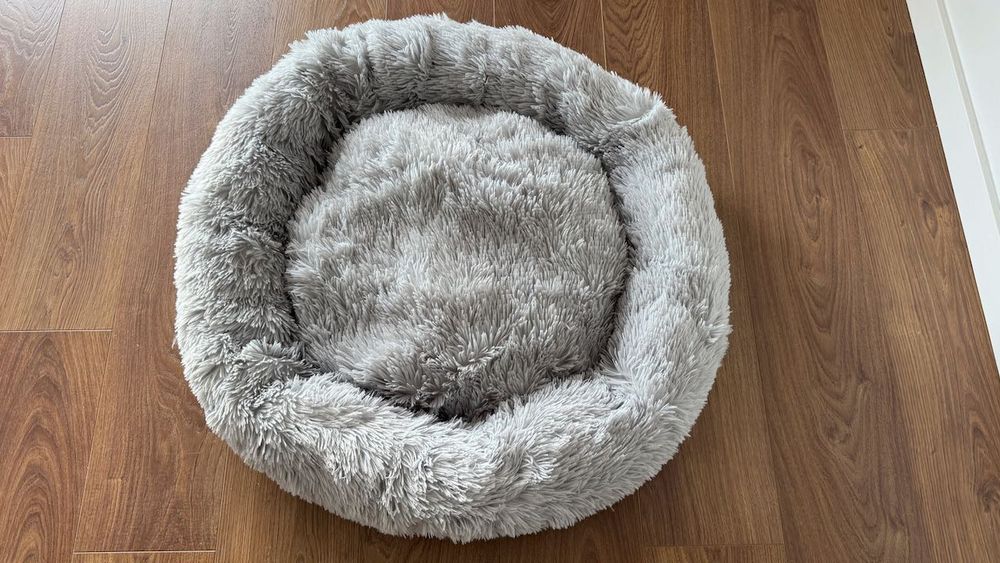 Cama para Cães / Anti Stress de Pelo Cinzento