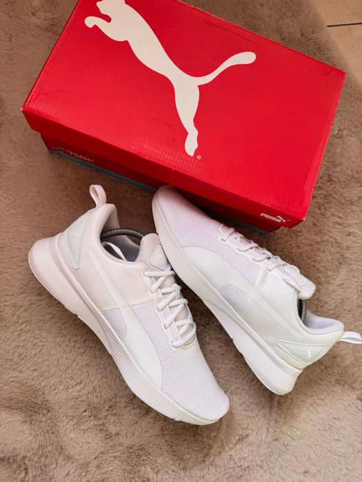 Białe męski buty Puma siatka , letnie sneakersy r.46