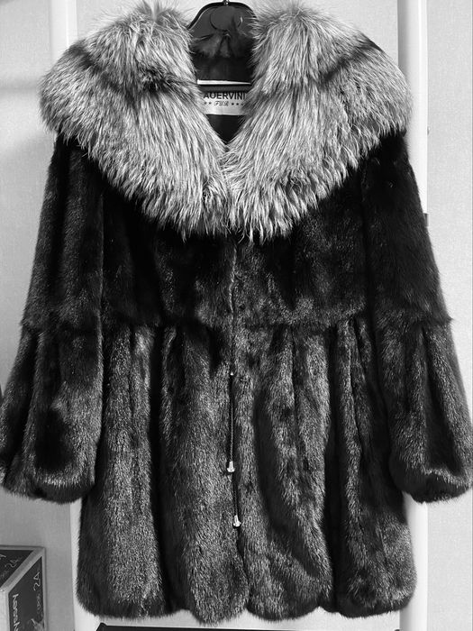 Норковая шуба, шубка, полушубок с капюшоном р. 48
