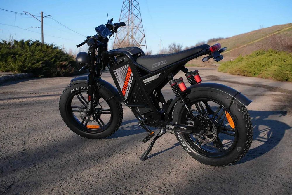 НОВИНКА 2026! Електровелосипед Corso Komodo 20 1200W,60V21AH -Червоний