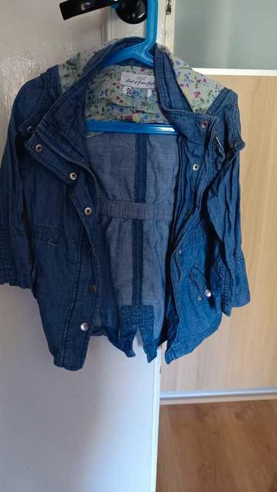 Cienka kurtka typu parka przejściowa dziewczęca, rozmiar 104, H&M