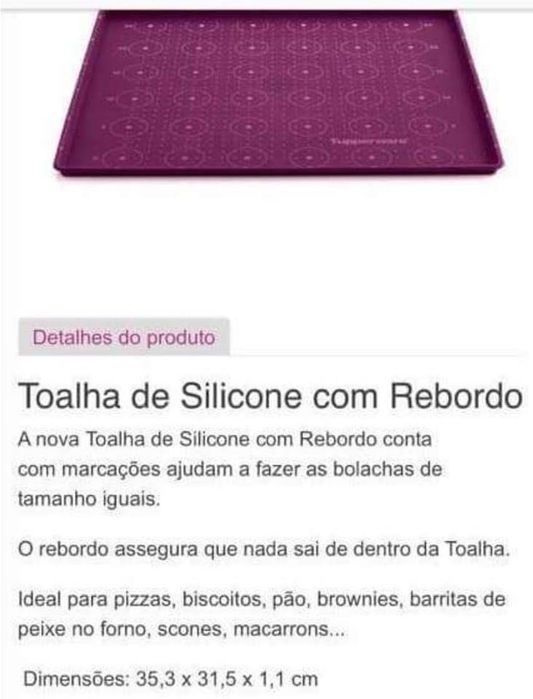 Toalha de Silicone Tupperware - Super Preço