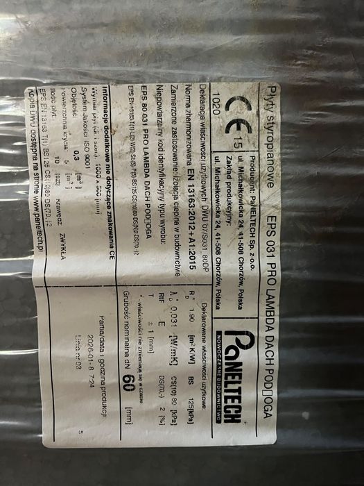 Styropian Paneltech EPS 031 60mm