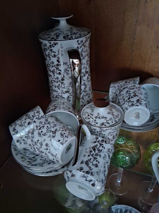 Meio Serviço de café anos 60 da marca Egan Italy, pintado a prata