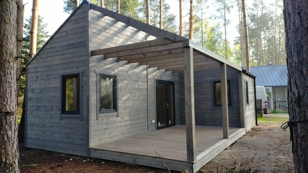Domek drewniany całoroczny, wykończony 35 m2 na zgłoszenie Kołobrzeg • OLX .pl